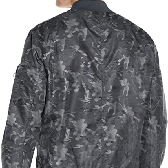 Members Only Men's Ma-1 Bomber Jacket Grey Camo M - Picture 11 of 11